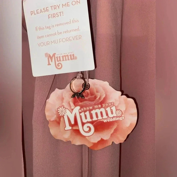 Show Me Your Mumu NWT XL Pink Godshaw Goddess Gown Bridesmaid Wedding Dress - Picture 4 of 5